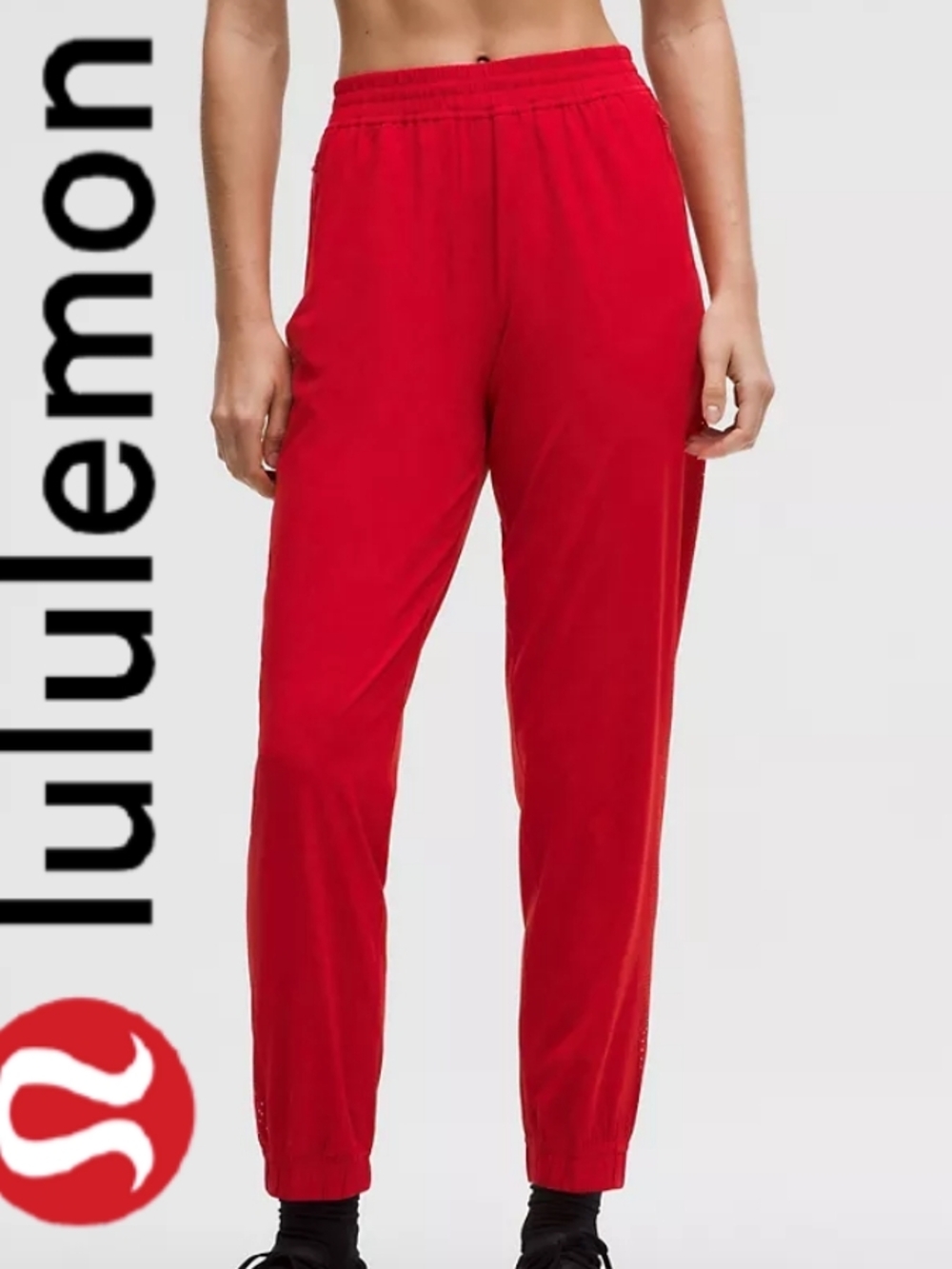 NWT Lululemon 
Adapted State Mid-Rise Jogger
Perforated Stripe- OXFORD RED